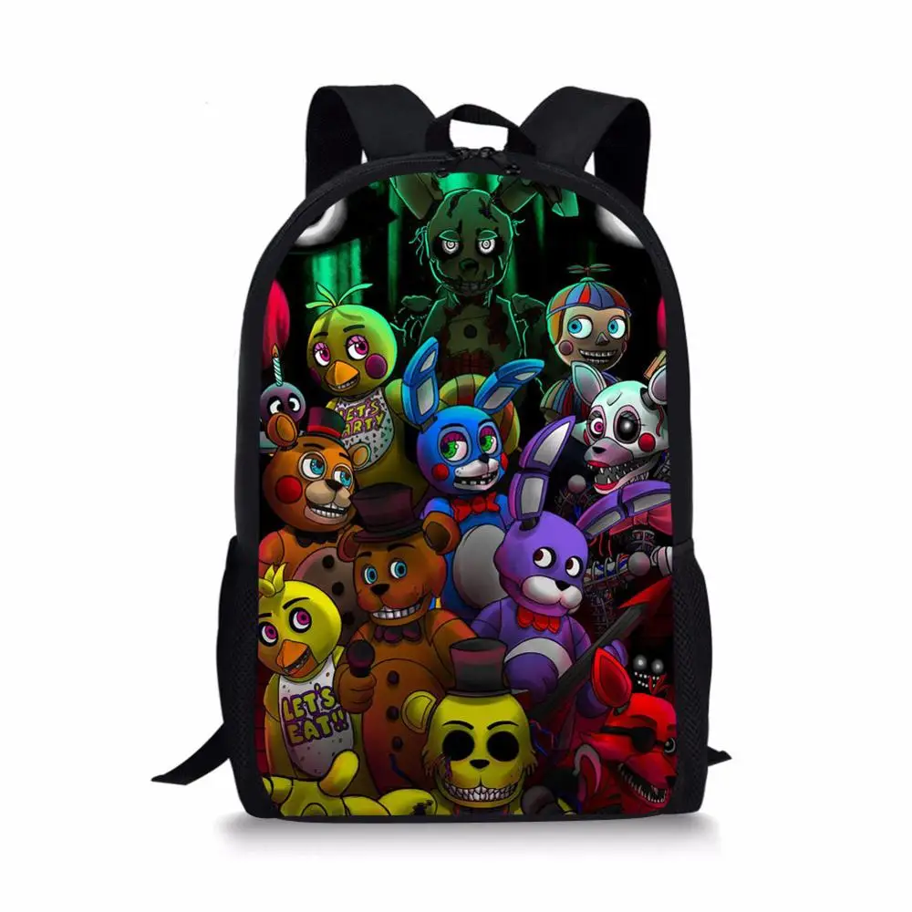 Школьные ранцы для мальчиков и девочек, детский школьный рюкзак с рисунком «пять ночей у фредда», молодежная сумка