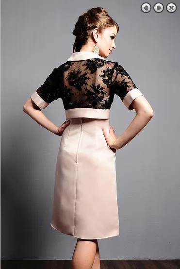 

custom-made vestido de festa madrinha 2016 new fashion sexy short party Mother of the Bride Dresses with jacket free shipping