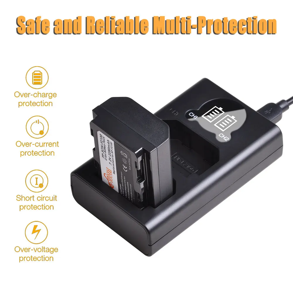 2280 мАч NP FZ100 NPFZ100 батарея и LED двойной USB зарядное устройство для Sony BC QZ1 Alpha A9 A9R A9S A7R