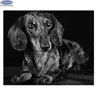 Алмазная 5D картина сделай сам, мозаика такса с собакой, вышивка крестиком, настенная наклейка, вышивка, мозаика с милым щенком, декор для детской комнаты, Новинка