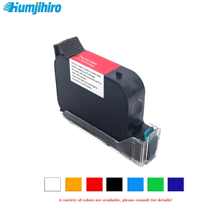 HUMJIHIRO-cartucho de tinta solvente de secado rápido para impresora de inyección de tinta manual, Compatible con JS10/JS12/12,7 +/BK42A/2588/RK42A/T1704K, 2580mm