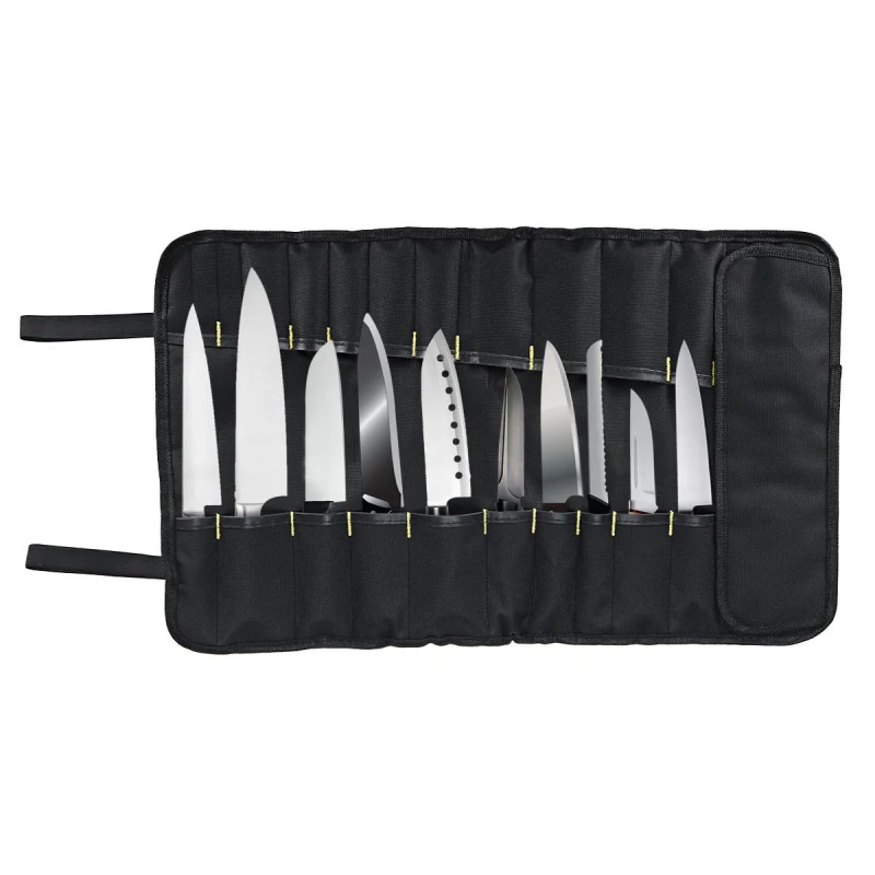 Multi-functional Kitchen Cutter Roll Bag Chef Knife Portable Durable Storage Pockets Black Carry Case 22 | Дом и сад