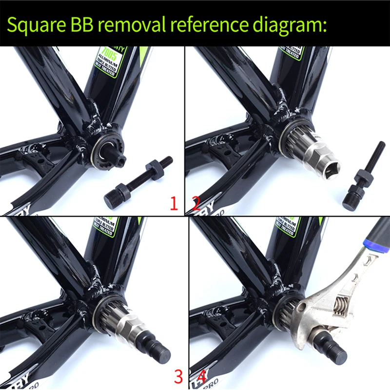 

RISK Bicycle Bottom Bracket Removal Tools for Square Hole & Spline Axis BB Anti-Drop Bike Disassembly Repair Socket Fixing Rod