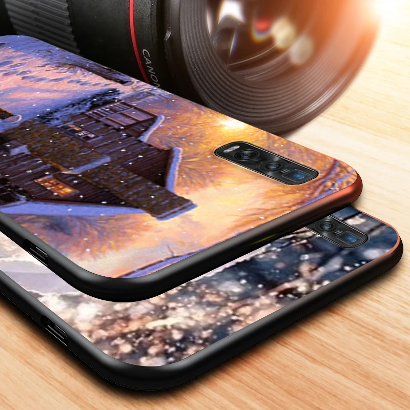 

Winter Light Snow for OPPO Find X2 A93 A92 A73 A72 A53 A32 A31 A12 A12E A11X A1K AX7 A5 Neo Pro Black Phone Case