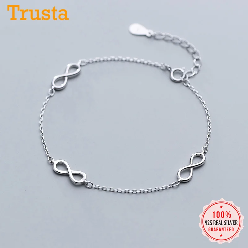 Trustdavis, Настоящее серебро 925 пробы, синтез жемчуга, цепочка змеи 16,5 см, браслеты для подростков, женщин, девушек, ювелирные изделия DA288