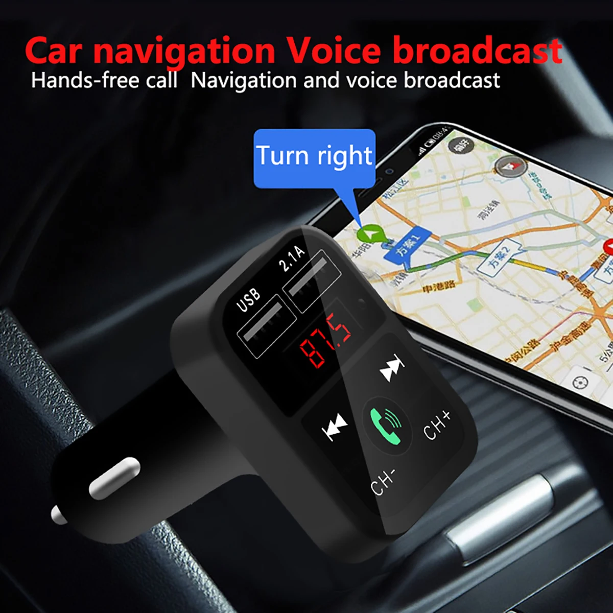 Автомобильный комплект громкой связи беспроводной Bluetooth fm-передатчик ЖК MP3-плеер USB зарядное устройство 2.1A автомобильный двойной USB Быстрый автомобильный аксессуар