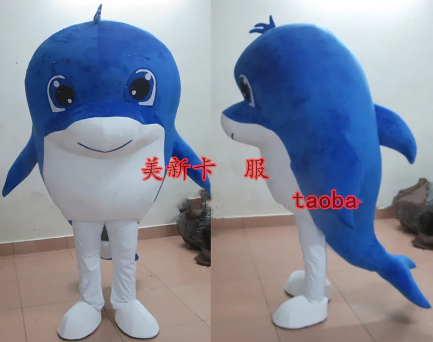 Милый костюм-талисман в виде дельфина косплей смешные костюмы для вечерние