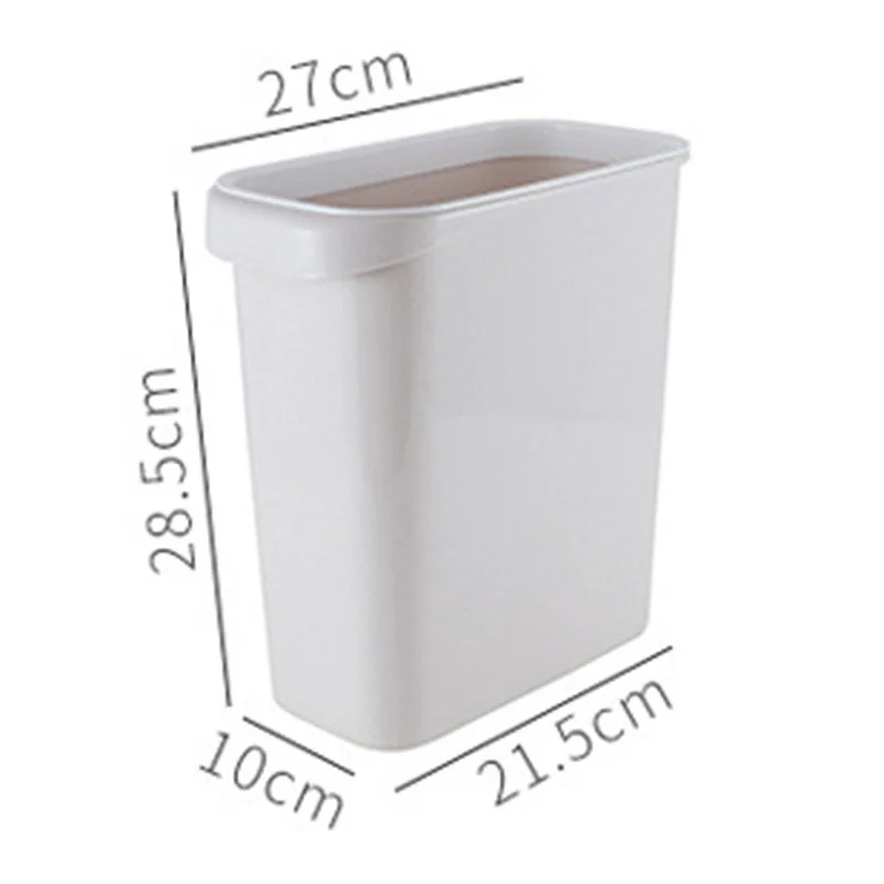 

Toilet Kitchen Slot Trash Can Household Uncovered Simple Portable Plastic Pressure Ring Daily Supplies Bin Bedroom Waste Storage