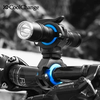 coolchange 360 rotating cycling bike light holder mtb bicycle pump flashlight mount bracket flash torch holder front light clip