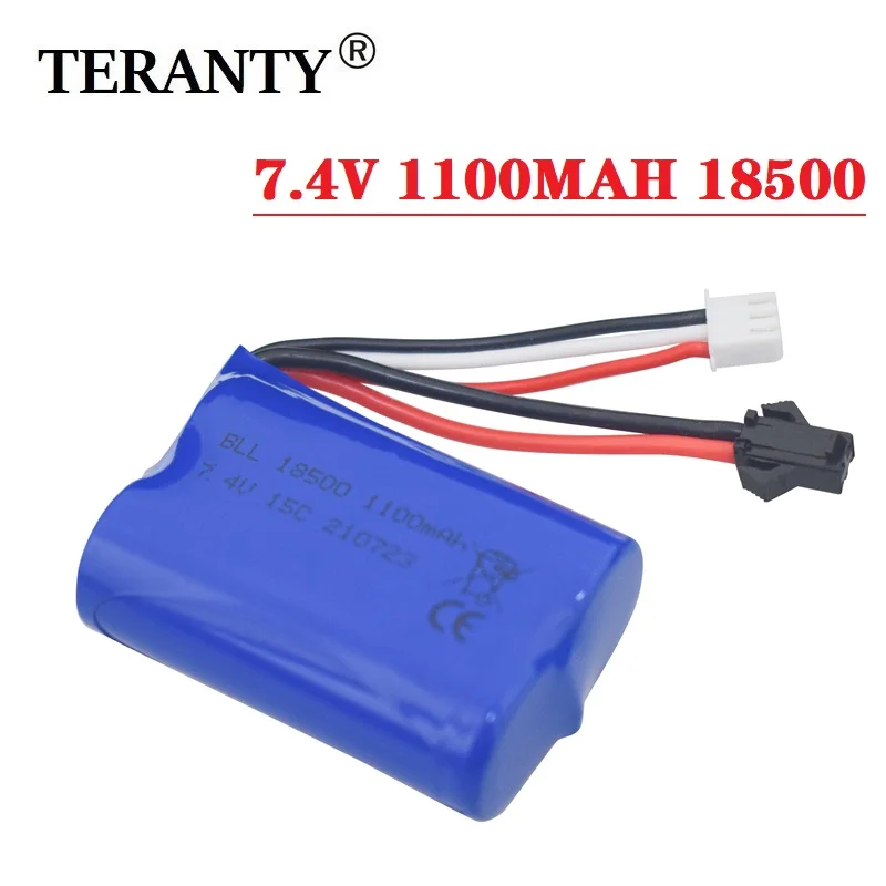 

2s 7,4 v 1100mah 18500 lipo батарея sm разъем для H102 лодки с дистанционным управлением литиевая батарея 2,4G высокая скорость RC лодки запасные части