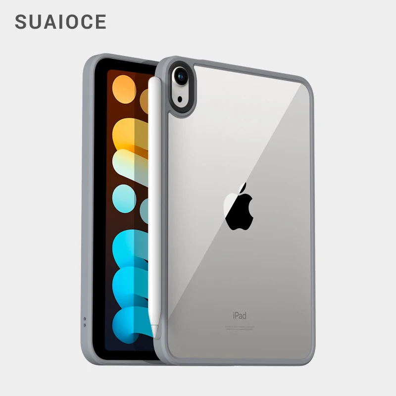 Прозрачный чехол SUAIOCE для iPad mini 6 2021 дюйма ТПУ жесткая задняя крышка mini6 Mini 6-го