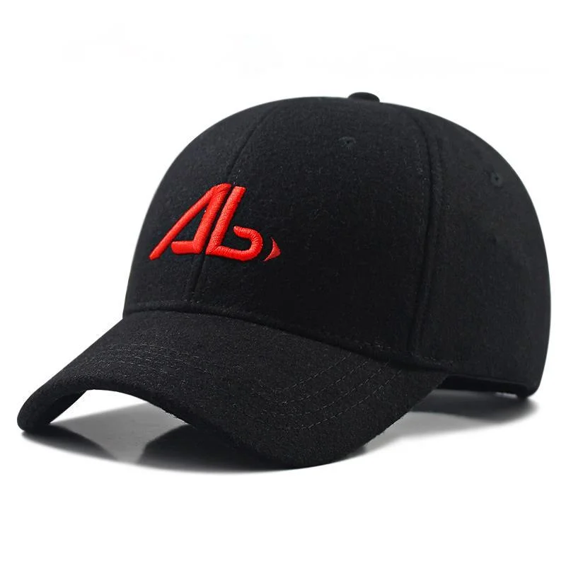 

Dad Winter Headwear Male Warm Felt Sports Cap Man Big Size Wool Baseball Hats 55-60cm , 60-65cm