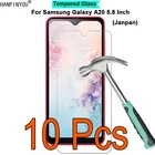 Закаленное стекло для Samsung Galaxy A20, SC-02M, SCV46, 5,8 дюйма, твердость 9H, 2.5D, 10 шт.лот