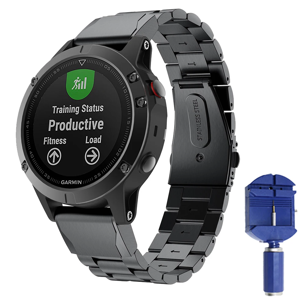 Ремешок из нержавеющей стали для Garmin Fenix 5X/5s plus/6S/6X pro/Mk1/S60|Смарт-аксессуары| |