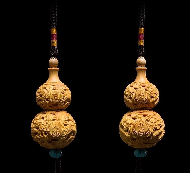 

FengShui Pendant Car Hanging Accessories Gourd sculpture decoration accessories Rear View Camera For Security And Peace