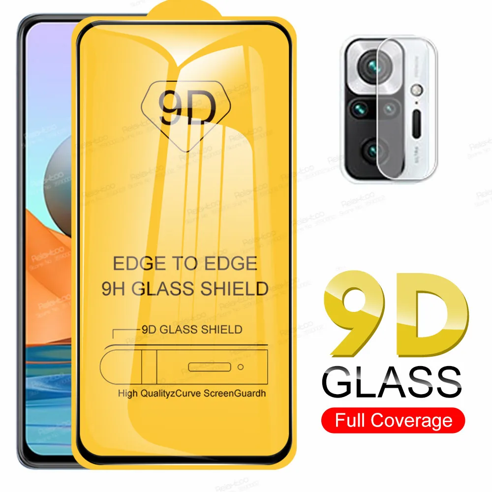

Закаленное стекло для камеры Xiaomi Redmi Note 10 Pro 9D полное клеевое защитное стекло Xiomi Redme Note10 10Pro Защитная пленка для экрана