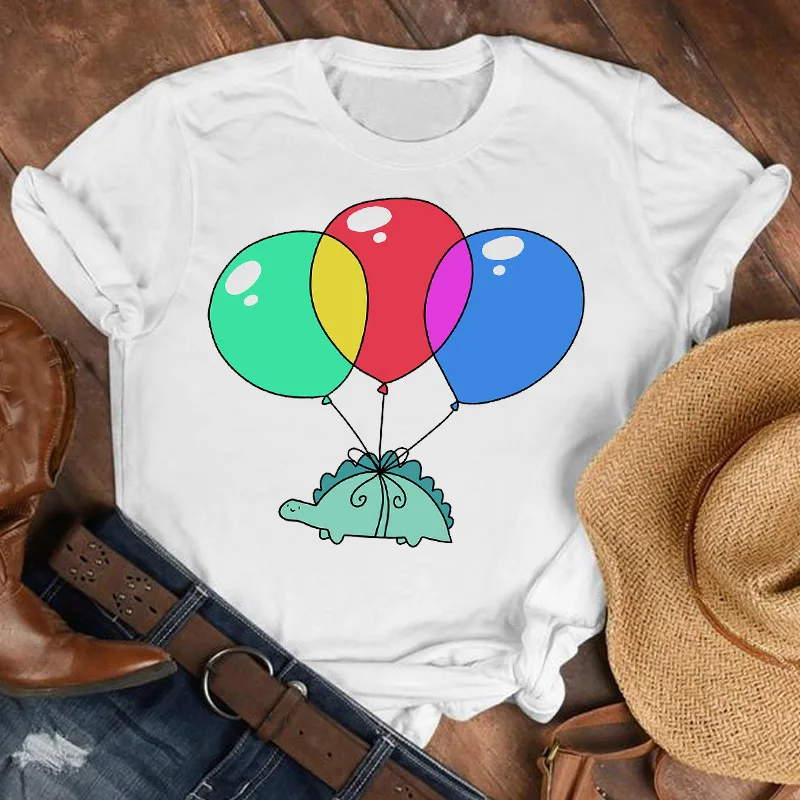 

Women Lady Cartoon Feather Free Bird Printing Summer Fall Shirt Clothes Tshirt Tee Womens Top Female Print T Graphic T-shirt