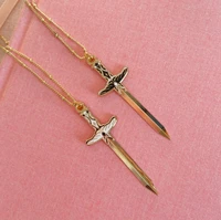 moth sword necklace dagger necklace medieval sword viking necklace fantasy necklace