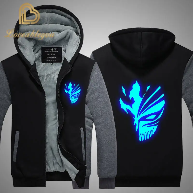 Аниме пальто отбеливатель Kurosaki Ichigo толстовки с капюшоном в ночное время на