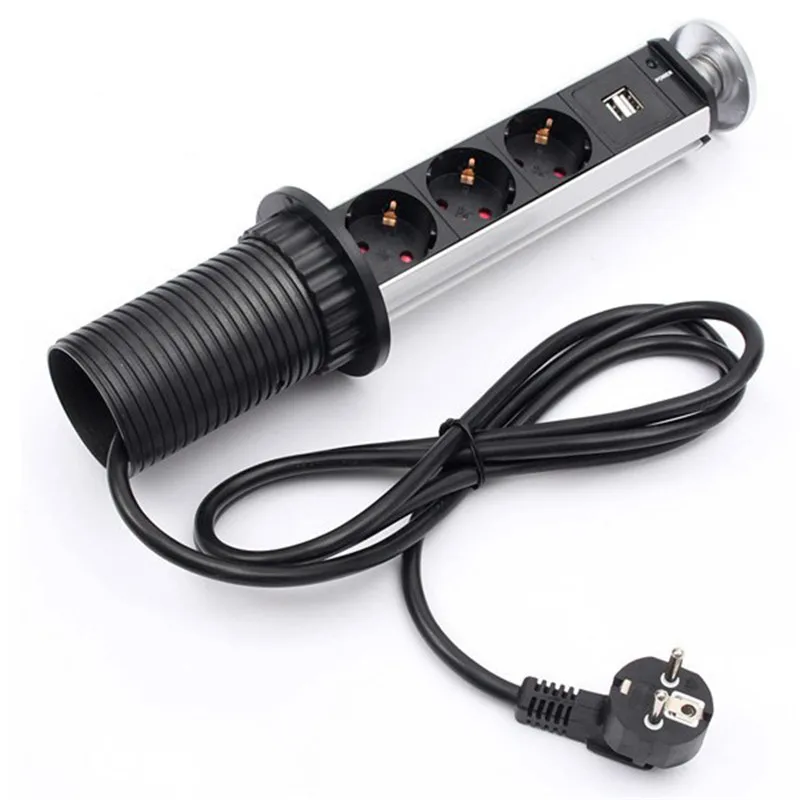 CLAITE европейская вилка 3 евророзетки кухонная настольная электрическая розетка