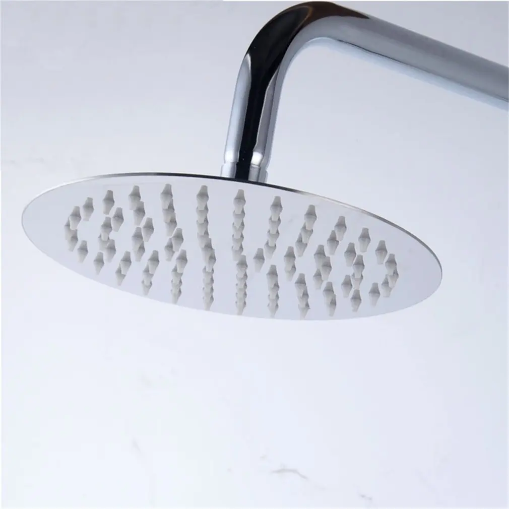 

8 Inch Ultra-quiet Water-saving Rainfall Bathroom Round Shower Head Top Spray ABS & Stainless Steel