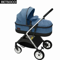 baby stroller 2 in 1 can sit recline light foldable stroller high landscape two way shock absorber newborn stroller free sh