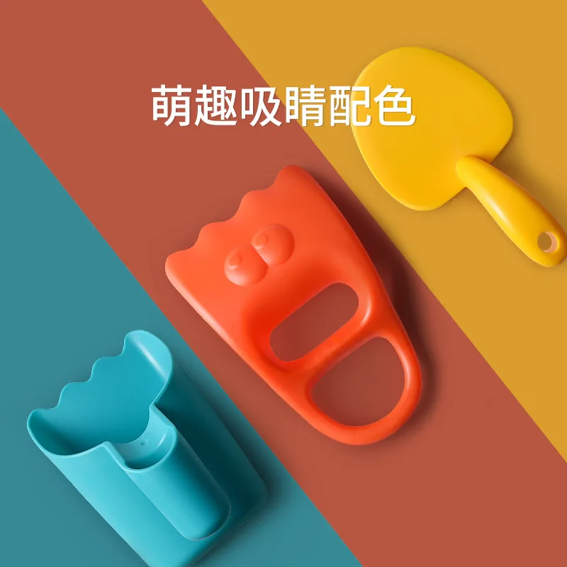 

Children's soft beach toy set Baby summer beach bucket shovel sand dredger water toy