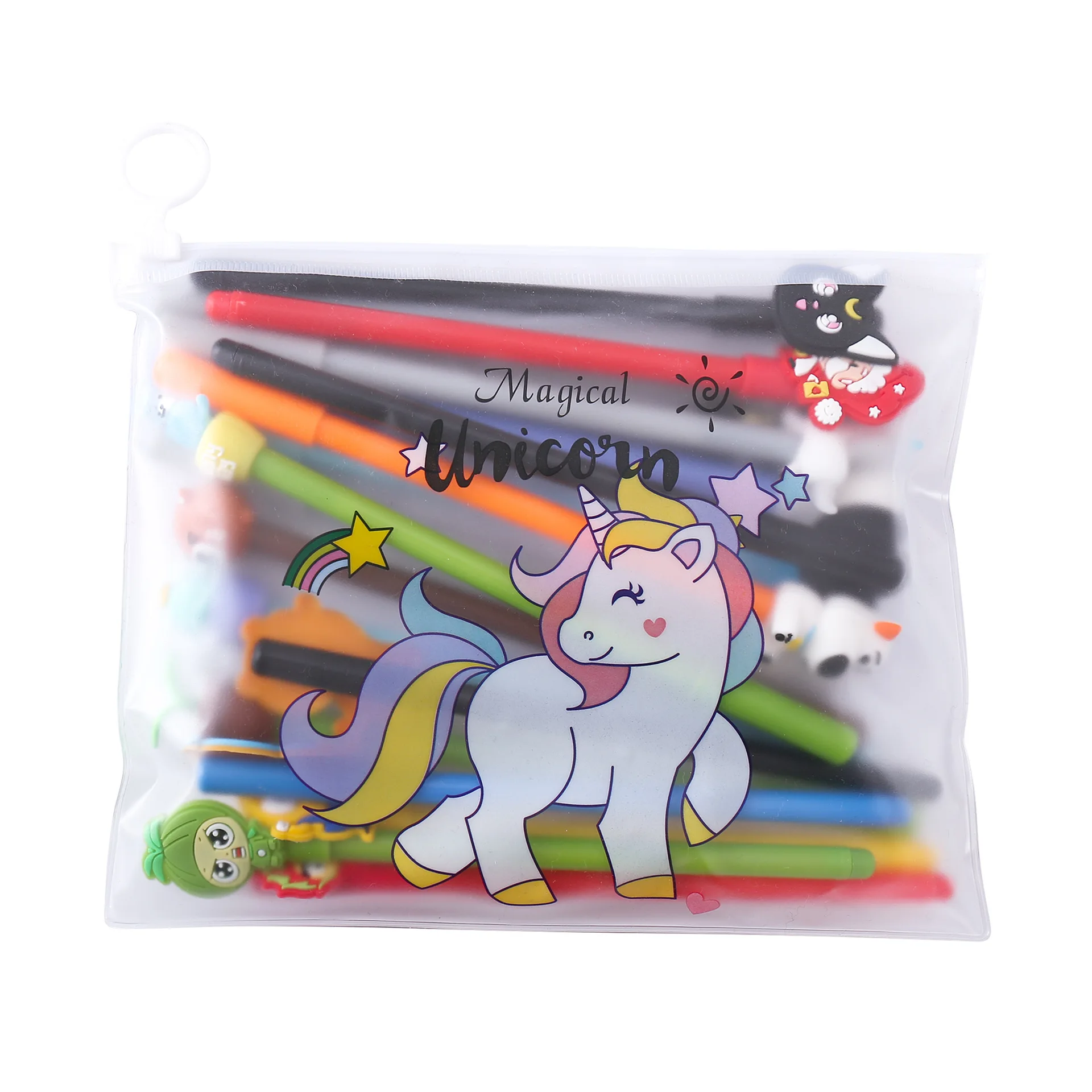 

20pc/set 0.5mm Creative Cute Pink Girl Gel Pen Set Student Cartoon Signature Pen Combination Bag Black Cute Stationary Supplies