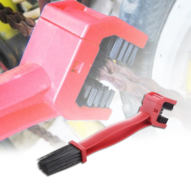 

Велосипедная Мотоциклетная цепь шатун Щетка Очиститель, инструмент для очистки (красный)