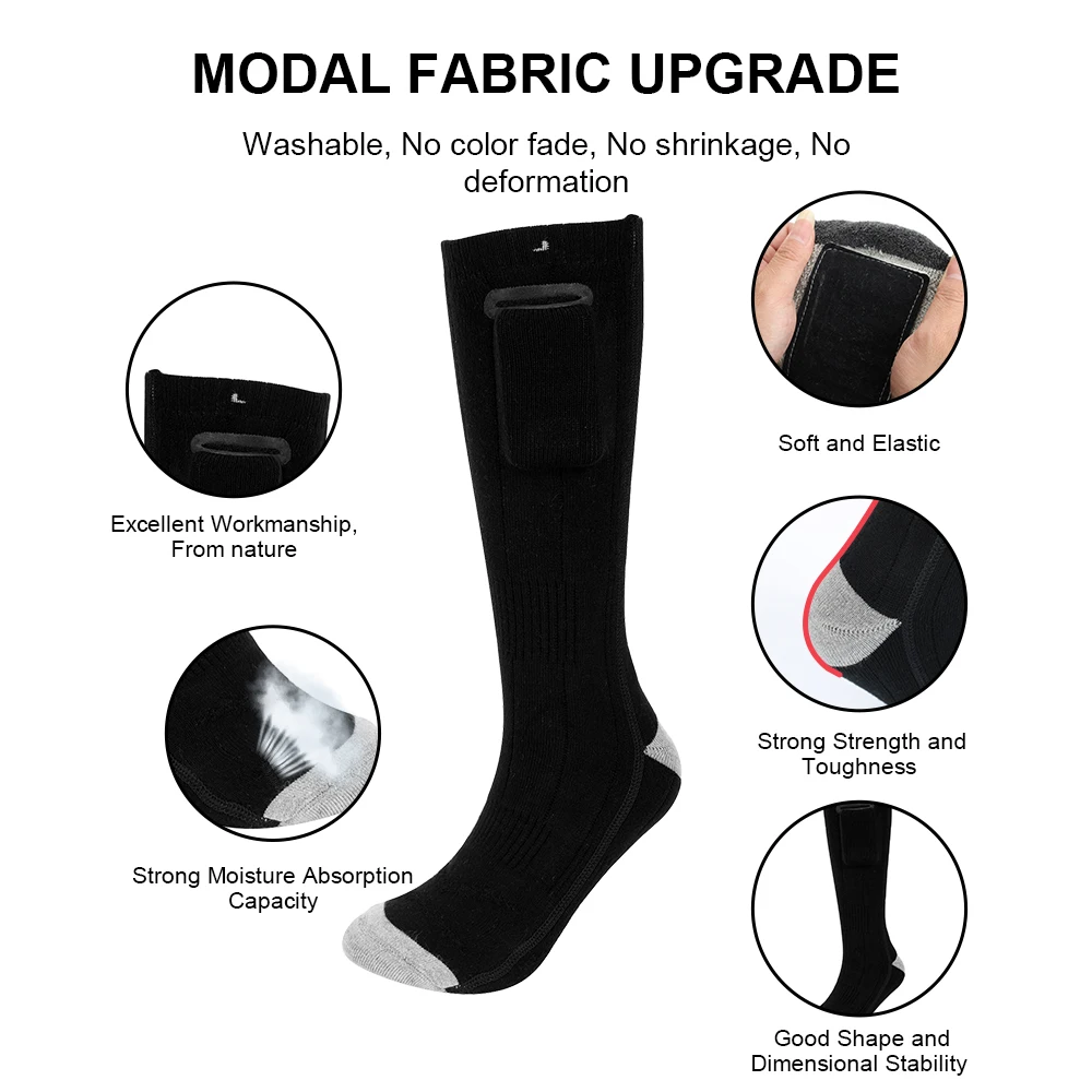 Теплые носки нагревательные с дальним инфракрасным обогревом из углеродного