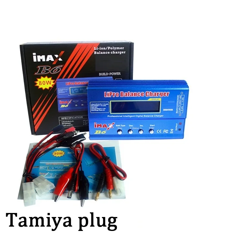 

Imax B6 80W mini Lipro NiMh Li-ion Ni-Cd RC Battery Balance Digital Charger Discharger with T / Tamiya XT60 Small Tamiyaplug