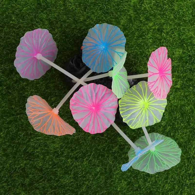 1 Set Aquarium Plants Artificial Silicone Fish Tank Decor Aquatic Fake For Living Room Home Bedroom | Дом и сад