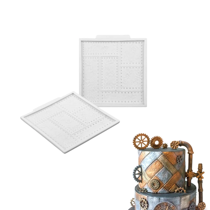 Клепная металлическая пластина силиконовая форма для тортов фондана система