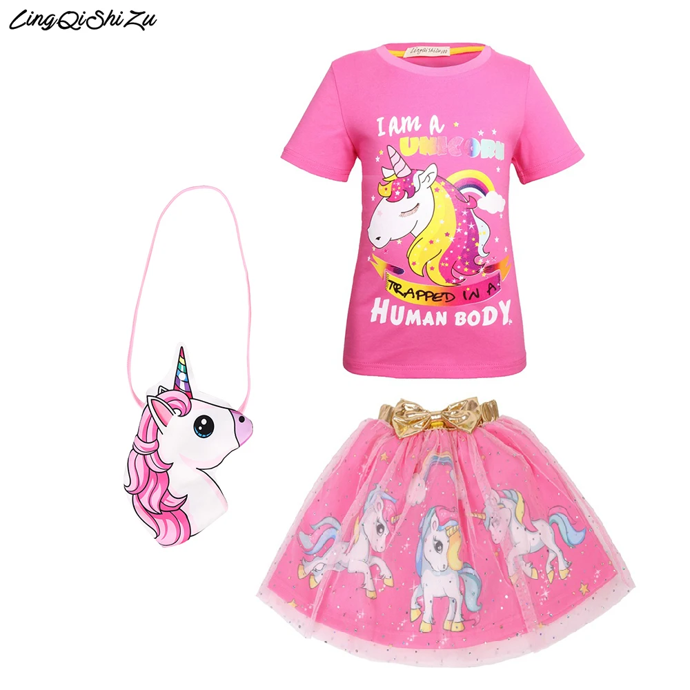 Одежда для маленьких принцесс платье с единорогом детвечерние чная девочек