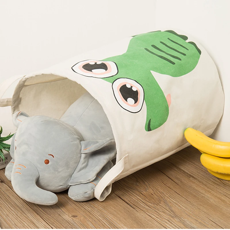 Складная корзина для белья с мультяшным рисунком 1 шт. органайзер хранения одежды