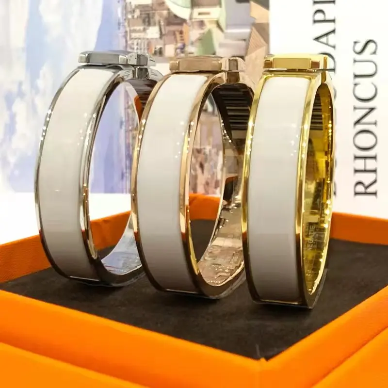 

Classic Trend s 925 Pattern Enamel Bracelet Ladies Letter Design Popular All-match Holiday Lover Gift Jewelry ,Gift Box