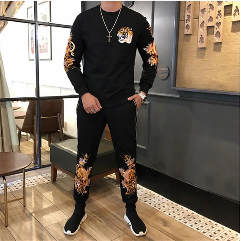 

Мужские комплекты спортивной одежды, Осень-зима 2020, мужской повседневный спортивный костюм, мужской комплект из 2 предметов: толстовка + спо...