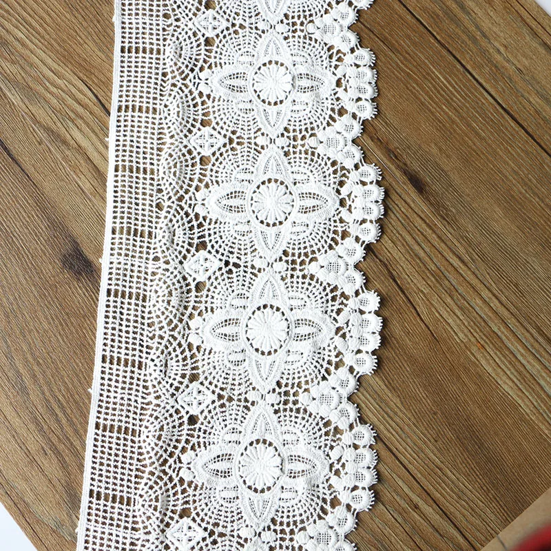 Горячая Распродажа 17 см цветок двойной высокой растворимый кружева вышивка