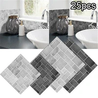 25pcs kitchen tile stickers bathroom mosaic sticker self adhesive wall decor