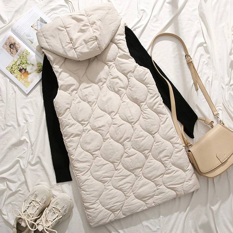 Осенне зимняя новая длинная юбка выше колена Женский облегающий пуховик без