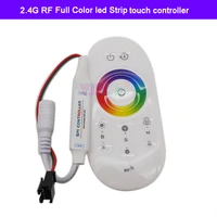 dc5 24v mini full color spi rgb led controller 2 4g rf touch panel dimmer for ws2812 ws2813 ws2815 pixels led strip light