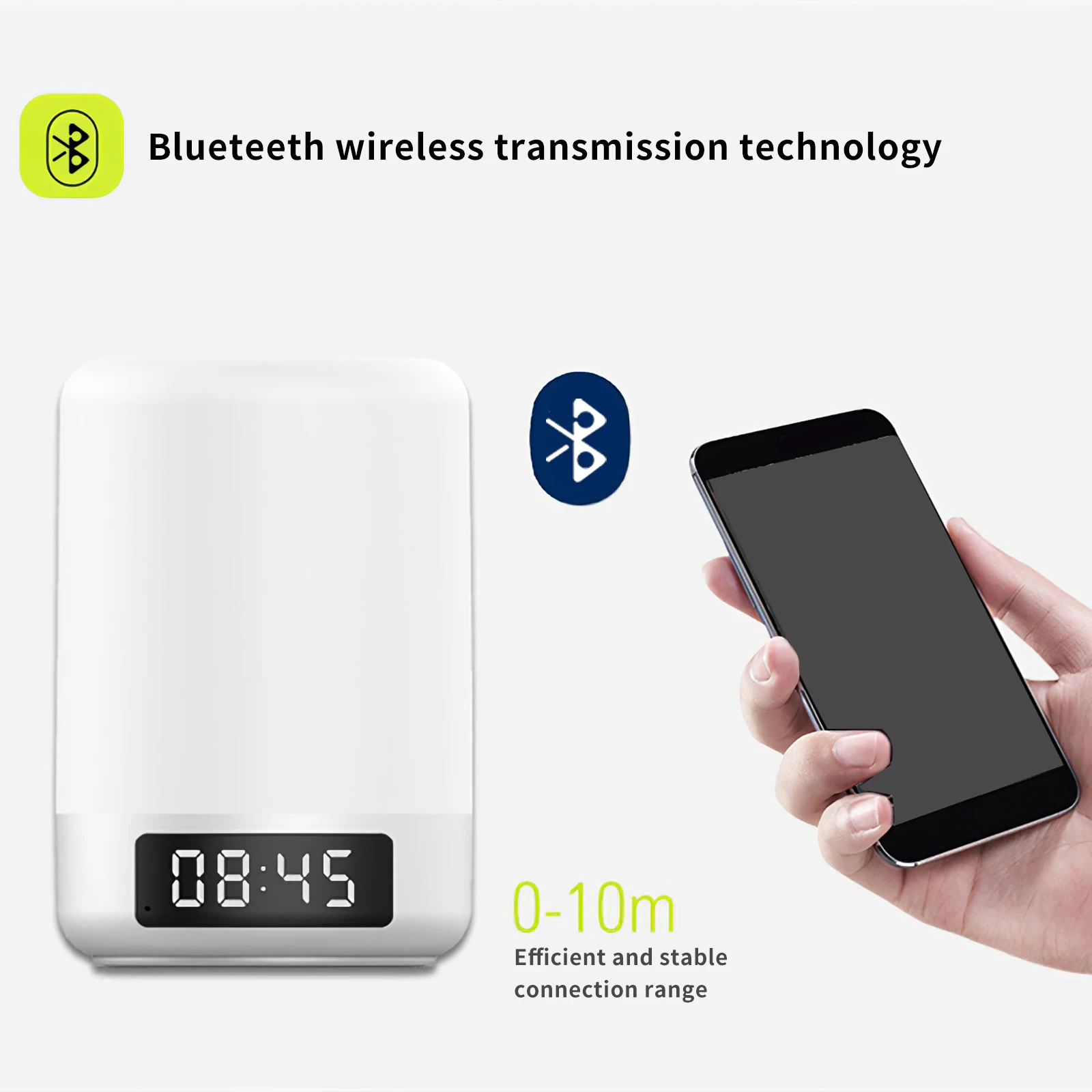 Портативный цифровой будильник с Bluetooth-динамиком Рождественский ночсветильник