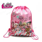 Оригинальная карманная сумка для хранения, сумка для покупок из нетканого полотна, куклы LOL Surprise, игрушки для детей, 34*27 см