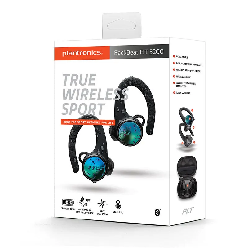 Беспроводные спортивные наушники PLANTRONICS BACKBEAT FIT 3200 совместимы с Bluetooth 5 0 для Huawei