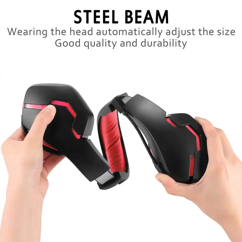 

USB Wired Gaming Headset 3.5mm Stereo Surround Headphone LED Light Over Ear Computer Gaming Earphone for PS4 Xbox One/PS5