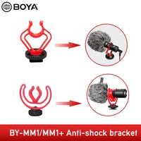 boya shoe anti shock shock mount for by mm1 mm1 shotgun microphone on dslr camera mic stand hotshoe shockmount micro accessorie