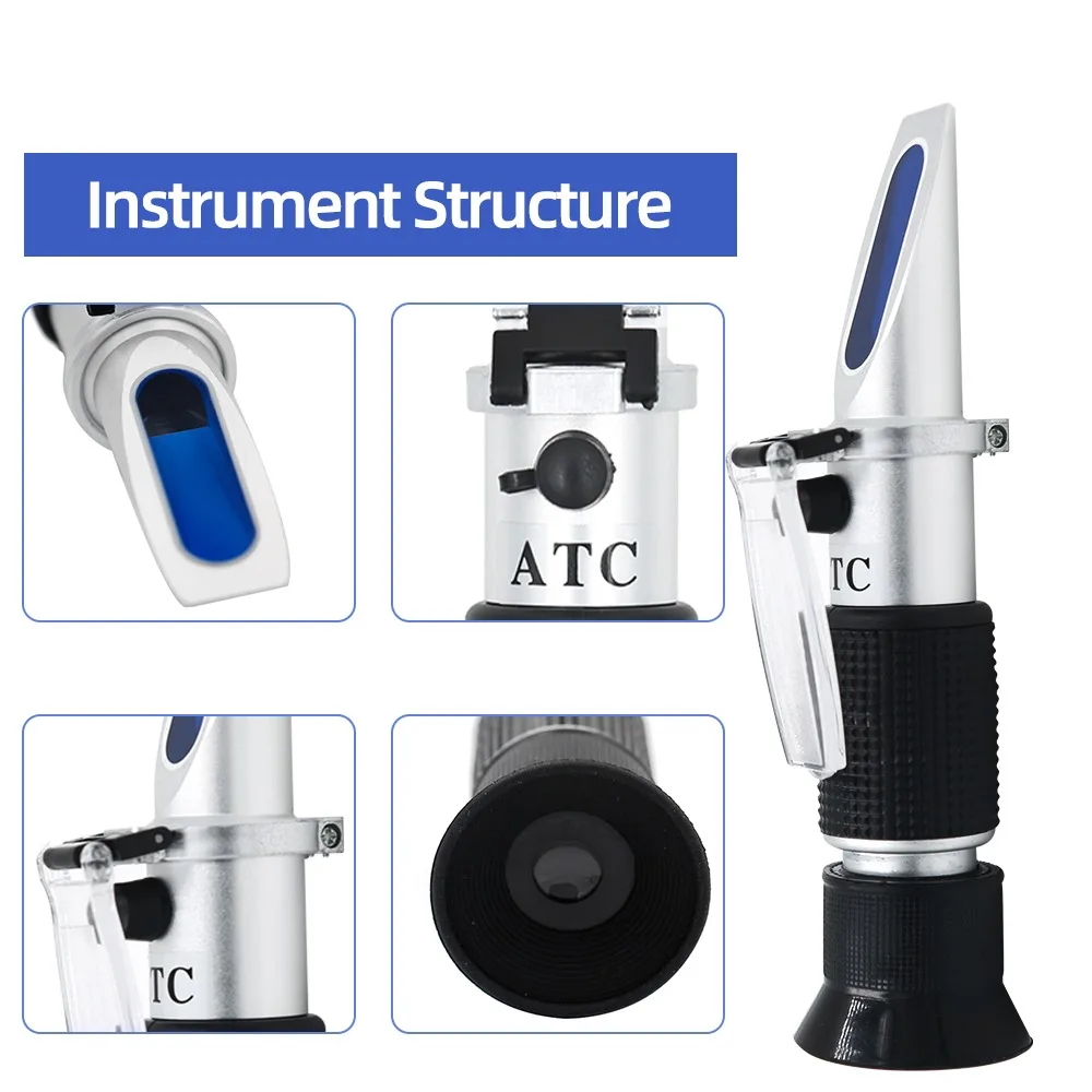 Handheld Refractometer Adblue Ethylene Glycol Antifreeze Battery Fluid Content Coolant Cleaner Meter Mini ATC Measuring Tester | Автомобили