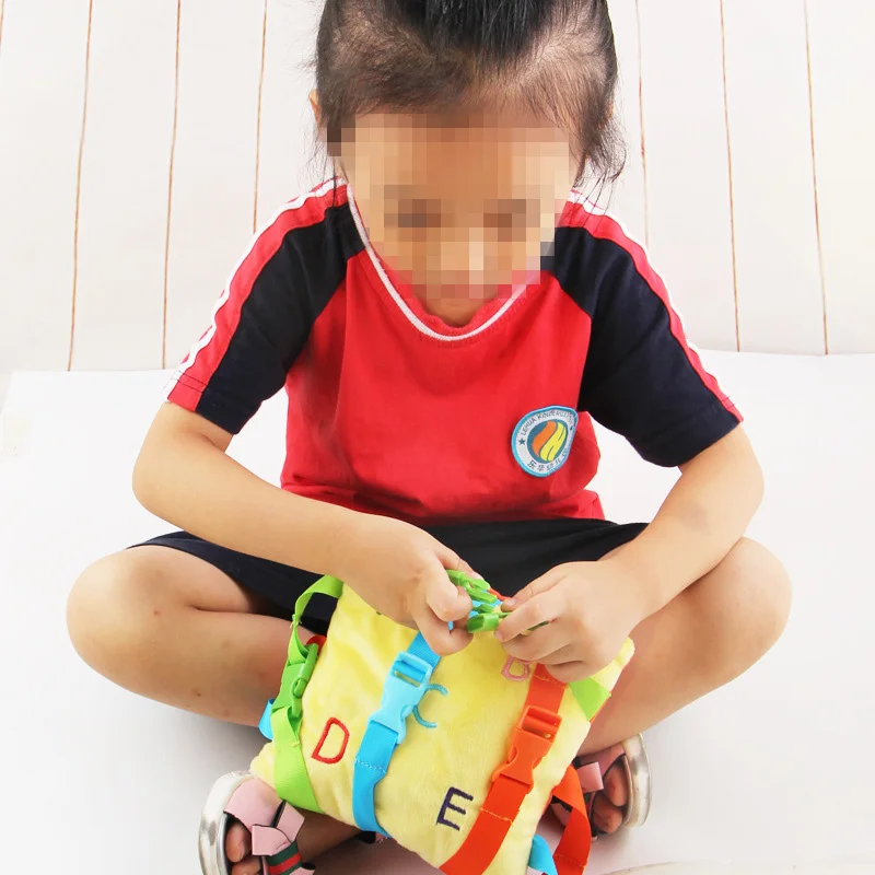

1set Kids Early Educational Color Matching Toys Baby Basic Life Skill Training Birthday Montessori Buckle Baby Montessori Toys