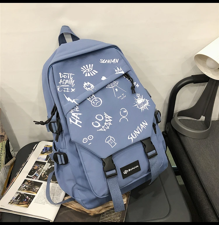 

BB1051 2021 Fashion trend high school student backpack female large capacity casual backpack