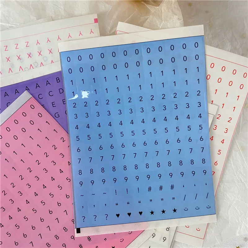 Colorful Letters Numbers Square Label Sticker Waterproof Multi-function Mark Paster Diy Creative Decorative Stationery | Канцтовары для